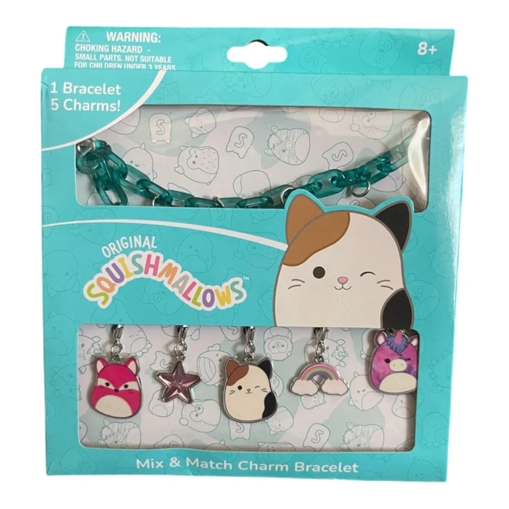 Squishmallows Mix & Match Charm Bracelet Set NEW